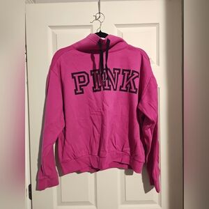 PINK Victoria's Secret Hot Pink Turtle Neck Sweatshirt